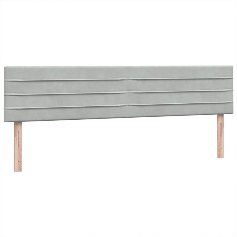 Łóżko typu Box Spring z materacami Jasnoszary 200x210cm Aksamit