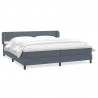 Łóżko typu Box Spring z materacami Ciemnoszary 200x220 cm