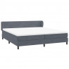 Łóżko typu Box Spring z materacami Ciemnoszary 200x220 cm