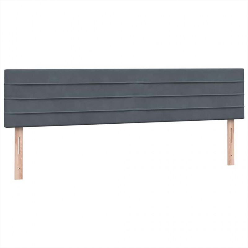 Łóżko typu Box Spring z materacami Ciemnoszary 200x220 cm