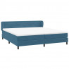 Łóżko typu Box Spring z materacami Ciemnoniebieski 200x220 cm
