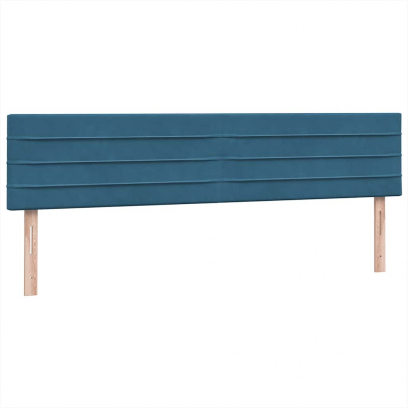 Łóżko typu Box Spring z materacami Ciemnoniebieski 200x220 cm