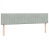 Łóżko typu Box Spring z materacami Jasnoszary 200x210cm Aksamit