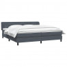 Łóżko typu Box Spring z materacami Ciemnoszary 200x220 cm