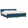 Łóżko typu Box Spring z materacami Ciemnoniebieski 200x220 cm