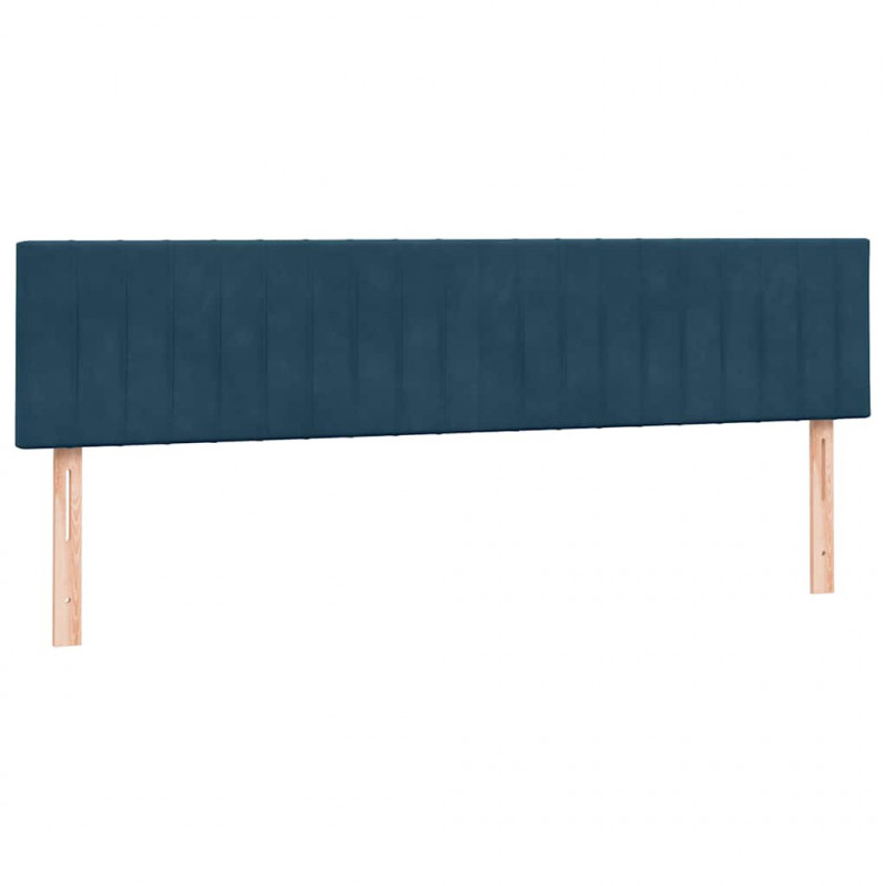 Łóżko typu Box Spring z materacami Ciemnoniebieski 200x220 cm