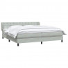 Łóżko typu Box Spring z materacami Jasnoszary 200x210cm Aksamit