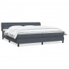 Łóżko typu Box Spring z materacami Ciemnoszary 200x220 cm