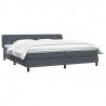Łóżko typu Box Spring z materacami Ciemnoszary 200x220 cm
