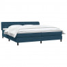 Łóżko typu Box Spring z materacami Ciemnoniebieski 200x220 cm