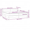 Łóżko typu Box Spring z materacami Ciemnoniebieski 200x220 cm