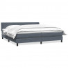 Łóżko typu Box Spring z materacem Ciemnoszary 200x220cm Aksamit
