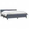 Łóżko typu Box Spring z materacem Ciemnoszary 200x220cm Aksamit