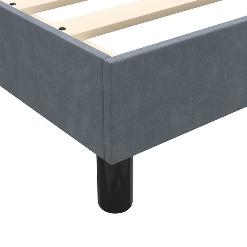 Łóżko typu Box Spring z materacem Ciemnoszary 200x220cm Aksamit
