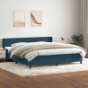 Łóżko typu Box Spring z materacem Ciemnoniebieski 200x220 cm