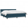 Łóżko typu Box Spring z materacem Ciemnoniebieski 200x220 cm