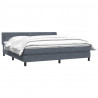 Łóżko typu Box Spring z materacem Ciemnoszary 200x220cm Aksamit