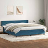 Łóżko typu Box Spring z materacem Ciemnoniebieski 200x220 cm
