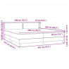 Łóżko typu Box Spring z materacem Ciemnoniebieski 200x220 cm