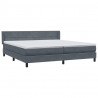 Łóżko typu Box Spring z materacem Ciemnoszary 200x220cm Aksamit