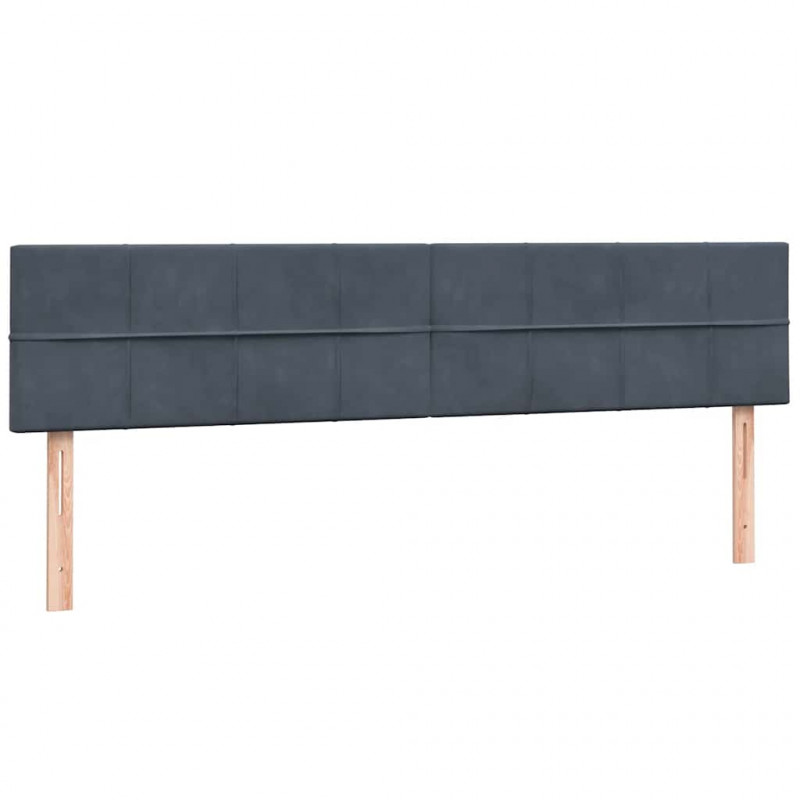 Łóżko typu Box Spring z materacem Ciemnoszary 200x220cm Aksamit