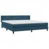 Łóżko typu Box Spring z materacem Ciemnoniebieski 200x220 cm