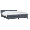 Łóżko typu Box Spring z materacem Ciemnoszary 200x220cm Aksamit