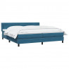Łóżko typu Box Spring z materacem Ciemnoniebieski 200x220 cm