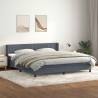 Łóżko typu Box Spring z materacem Ciemnoszary 200x220cm Aksamit