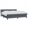 Łóżko typu Box Spring z materacem Ciemnoszary 200x220cm Aksamit