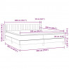 Łóżko typu Box Spring z materacem Ciemnoszary 200x220cm Aksamit