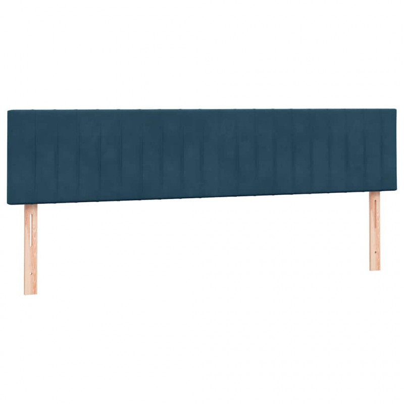 Łóżko typu Box Spring z materacem Ciemnoniebieski 200x220 cm