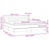 Łóżko typu Box Spring z materacem Ciemnoniebieski 200x220 cm