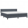 Łóżko typu Box Spring z materacem Ciemnoszary 200x220cm Aksamit