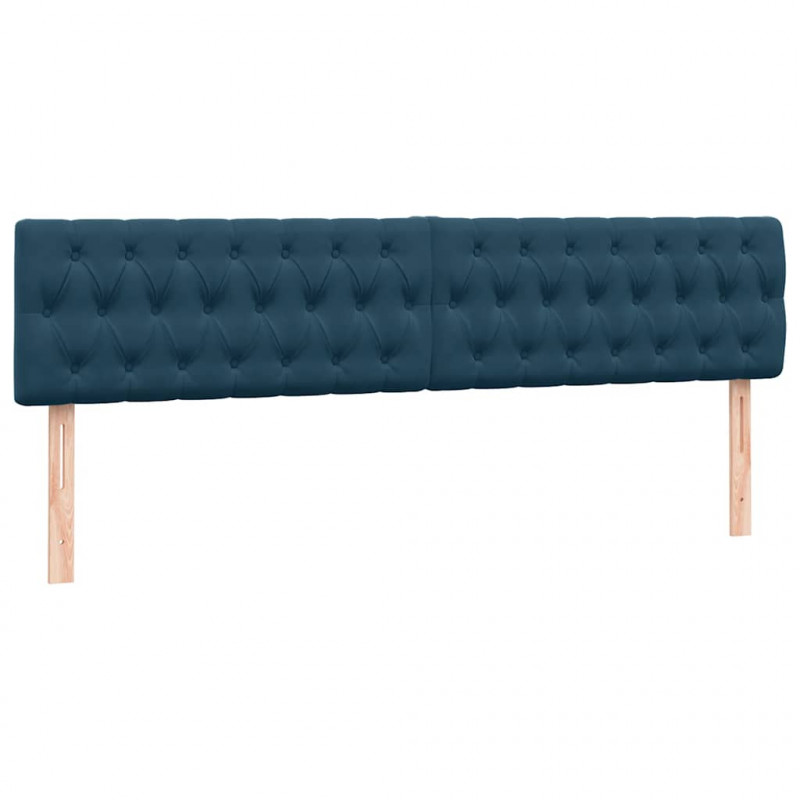 Łóżko typu Box Spring z materacem Ciemnoniebieski 200x220 cm