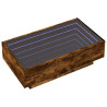 Stolik kawowy z LED, przydymiony dąb, 90x50x30 cm