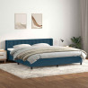 Łóżko typu Box Spring z materacem Ciemnoniebieski 200x220 cm