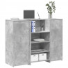 Biurko recepcyjne betonowe szare 135x50x103,5 cm drewno klejone