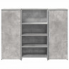 Biurko recepcyjne betonowe szare 135x50x103,5 cm drewno klejone