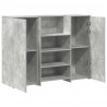 Biurko recepcyjne betonowe szare 135x50x103,5 cm drewno klejone