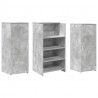 Biurko recepcyjne betonowe szare 135x50x103,5 cm drewno klejone