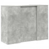 Biurko recepcyjne betonowe szare 135x50x103,5 cm drewno klejone