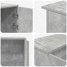 Biurko recepcyjne betonowe szare 135x50x103,5 cm drewno klejone