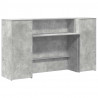 Biurko recepcyjne betonowe szare 180x50x103,5 cm drewno klejone