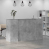 Biurko recepcyjne betonowe szare 180x50x103,5 cm drewno klejone