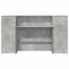 Biurko recepcyjne betonowe szare 180x50x103,5 cm drewno klejone