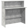 Biurko recepcyjne betonowe szare 180x50x103,5 cm drewno klejone