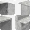 Biurko recepcyjne betonowe szare 180x50x103,5 cm drewno klejone