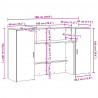 Biurko recepcyjne betonowe szare 180x50x103,5 cm drewno klejone
