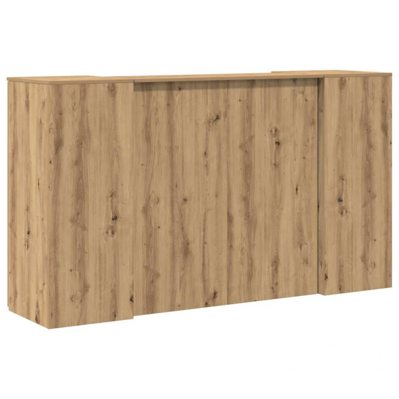 Biurko recepcyjne dąb artisan 180x50x103,5 cm Drewno klejone